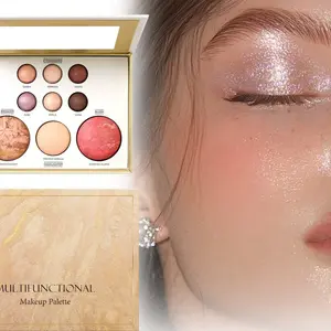 Multi-Function Makeup Palette, Highlighter/eyeshadow/bronzer/rouge, Cold Tone Bronzing Powder, Non-Toxic, Single Item
