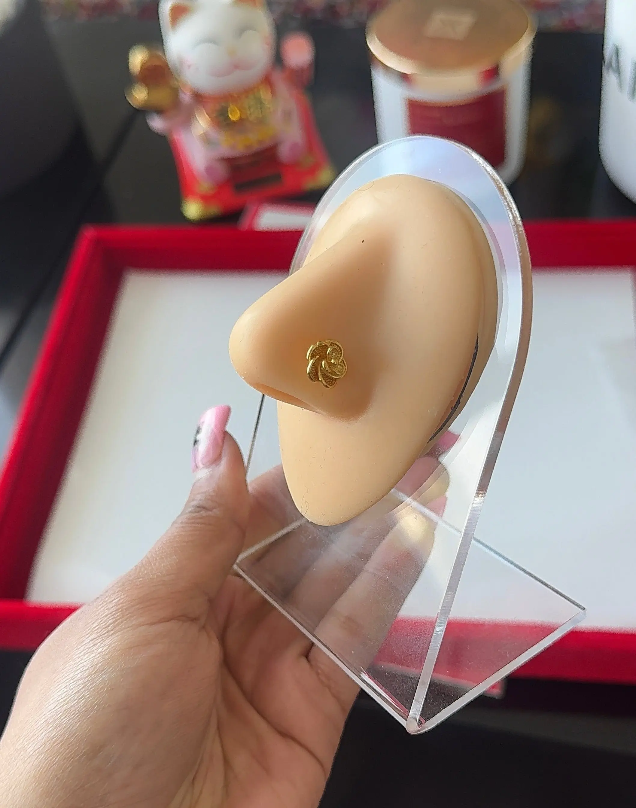 24K Rose Nose Stud