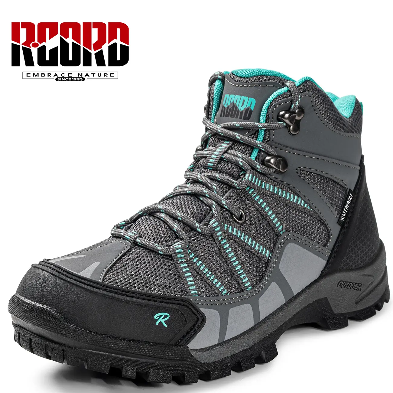 R CORD Womens Hiking Boots Waterproof Shoes for Women Non-Slip Outdoor Hiking Shoes Womens Shoes for Trekking Camping Trail Matching Women's Sneakers Comfort for Sports