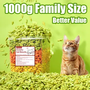 Natural Catnip Biscuits 1KG Family Size, Healthy Cat Snacks Hairball Control & Dental Care Chews cathair balls