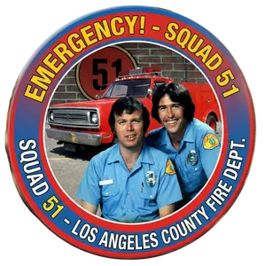 Emergency 51 Johnny Roy Circle Decal Choice Window or Helmet Decal Tiktok