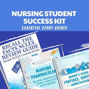 Nursing School and NCLEX Success Bundle: All-In-One Study Kit for High Grades & Confident Test Prep - Nurses Will Pass