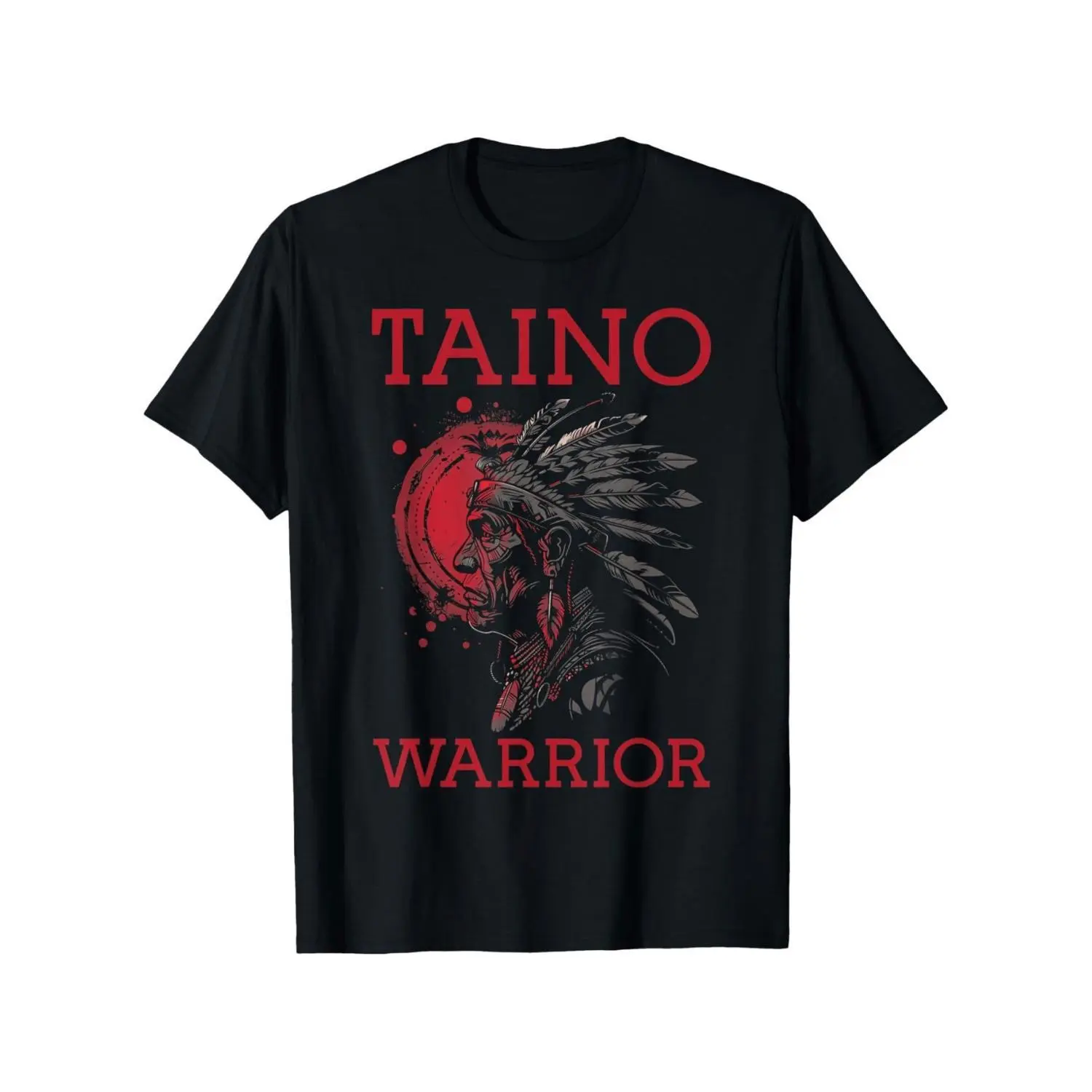 Taino Warrior Puerto Rican Heritage Cotton T-shirt featuring Boriken Pride Design with Flag Colors Unisex Relaxed Fit Casual Tee with Slight Stretch for Men and Women Perfect for Outdoor Events and Casual Wear