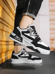 New Men's Thick Sole Waterproof Non-Slip Panda Sports Casual Shoes, Fashion Sneakers for Teenagers All Seasons, Lace Up Sneaker