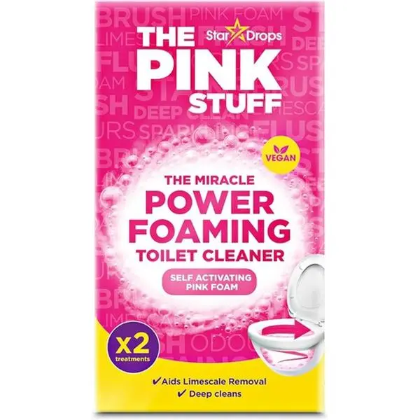 The Miracle Power Foaming Toilet Cleaner - 2 Treatments - Self Activating Pink Foam