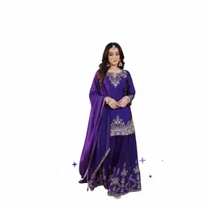 Plus size party wear sarara set heavy embroidery work perfect for any special occasions or festivals season
