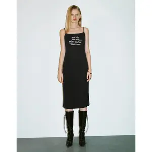 URBAN REVIVO 2026 Lady's Sleeveless Cami Neck Straight Casual Dress - Polyester-Cotton Clothes for Women