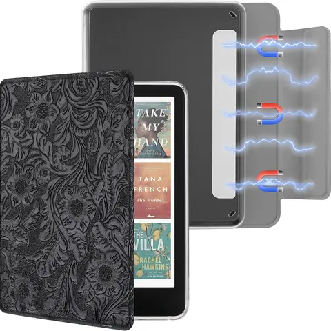Kindle Accessories Smart Tablet Protector for 6"-/6.8"/7" Devices, Slim PU Leather Lightweight Detachable Magnetic Cover, Auto Sleep/Wake, Light Protection, Durable Tablet Accessory
