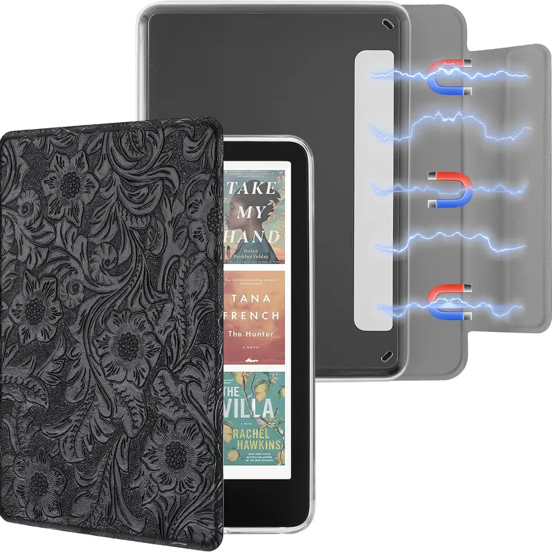 Kindle Accessories Smart Tablet Protector for 6"-/6.8"/7" Devices, Slim PU Leather Lightweight Detachable Magnetic Cover, Auto Sleep/Wake, Light Protection, Durable Tablet Accessory