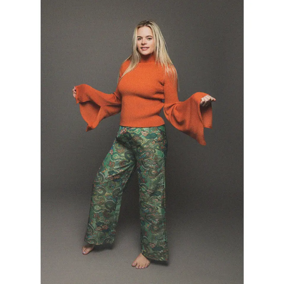 Mother of Dragons Jacquard Wide Leg Trousers