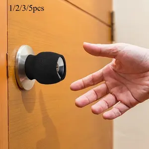 1/2/3/5pcs Round Door Handle Covers - Soft Anti-Static Cushion Protector for Door Knobs, Shields Handles from Scratches and Damage, Suitable for All Seasons Summer and Winter Use