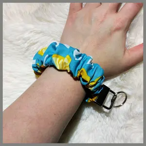 Scrunchie Wristlet Keychain || Lemons
