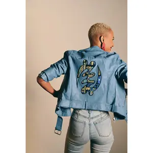 GYE NYAME Adinkra Moto Jacket