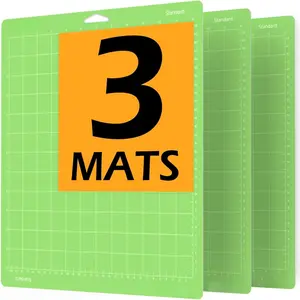 Mats for Cricut Maker 3/Explore 3/Maker/Air 2,12x12 inch 3 Mats Standard Adhesive Green Replacement Cut Mat for Cricut  Machines