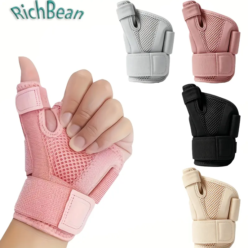 1pcs Adjustable Thumb Wrist Brace Support, Breathable Compression Hand Support Wrap with Adjustable Strap, Thumb Stabilizer for Pain Relief & Daily Activities, Unisex Wrist Support Brace for Men Women, Sports Fitness , Comfortable Lightweight Design