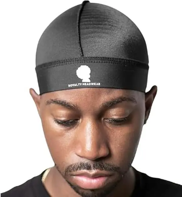 Royalty Headwear Silky Wave Cap for 360, 540 & 720 Waves, Soft Breathable Durag Skull Cap Beanie for Men