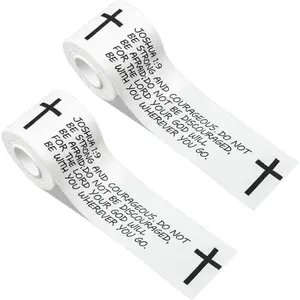 2Pcs Christian Cross Athletic Tape 2in x 23ft Jesus Cotton Zinc Oxide White Sports Wrap Tape for Wrist Hand Fingers, Strong Adhesive Breathable Athletic Gear for Tennis Baseball Soccer Boxing