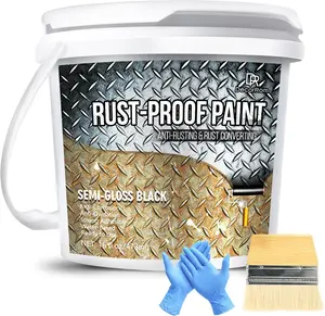 2 in 1 Rust Converter & Metal Primer – 16oz Black Rust Reformer Paint for Metal Heat Resistant Rust Neutralizer, Encapsulator & Inhibitor