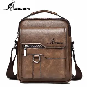 Men's Casual Shoulder Bag, Large Capacity Multifunctional PU Travel Crossbody Bag, Waterproof & Wear-Resistant, Versatile Fashion Bag.