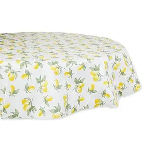 Design Imports Summer Lemons Vinyl Tablecloth - 70" Round Design Imports Summer Lemons Vinyl Tablecloth - 70" Round