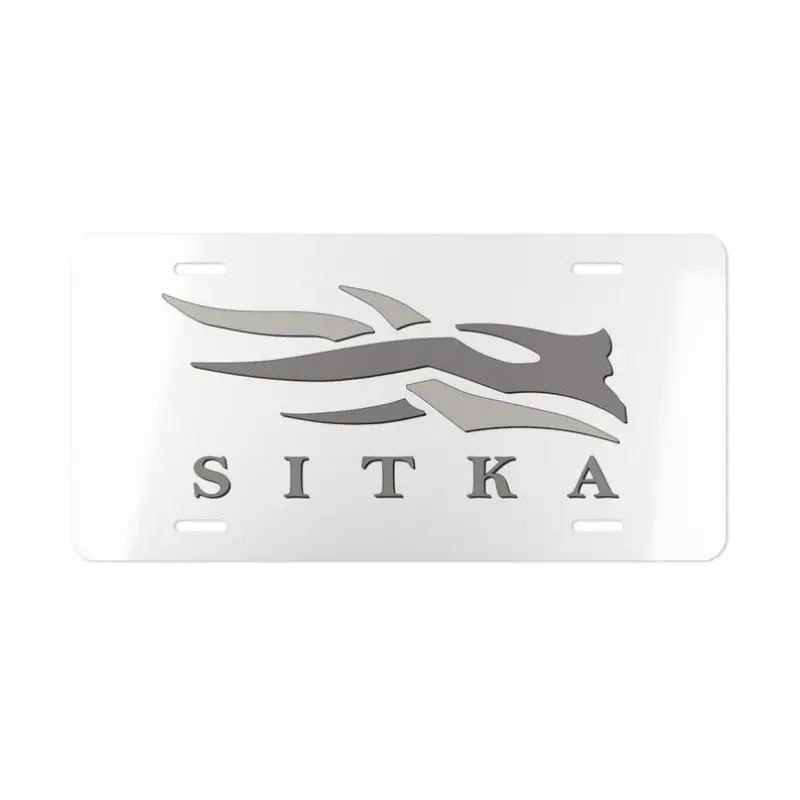 Custom Sitkaa Camo Vanity Plate With Camo Blackout V2