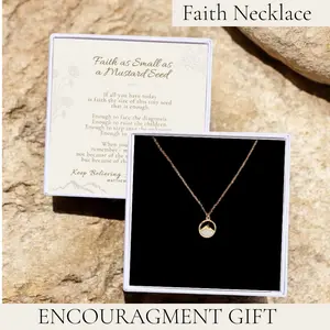 Mustard Seed Necklace | Mustard Seed Jewelry | Mustard Seed Faith as Small | Bible Verse Jewelry | Christian Gift for Her Sisters in Christ