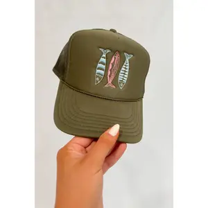 Sardines Olive Trucker Hat