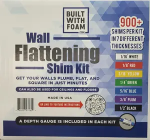 Wall Flattening Shim Kit  for Professional & DIY use