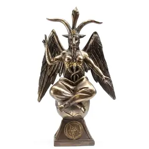 Baphomet Statue 9.5 Inch Cold Cast Resin Occult Altar Figure