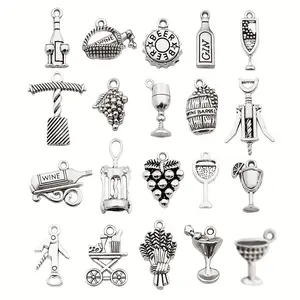 20pcs Wine Glass Charms Markers for Wine Tasting Party, Craft Supplies Decoration Gift, Unique Drink Markers for Guests, Drinking Gadgets