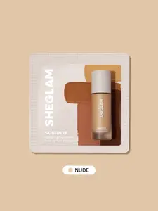 SHEGLAM Skinfinite Hydrating Foundation Sample-Nude Flawless Dewy Foundation Hydrating Coverage Invisible Pore Concealer Pore-Less Non-Greasy Lightweight Natural Soft Liquid Foundation Brand Beauty Makeup Face Paint Cosmetic For Women Girls Perfect For S