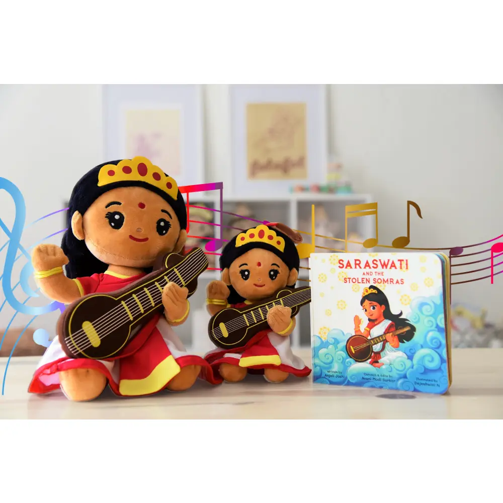 Saraswati Devi Collection - Mantra Singing Plush Toys with Book