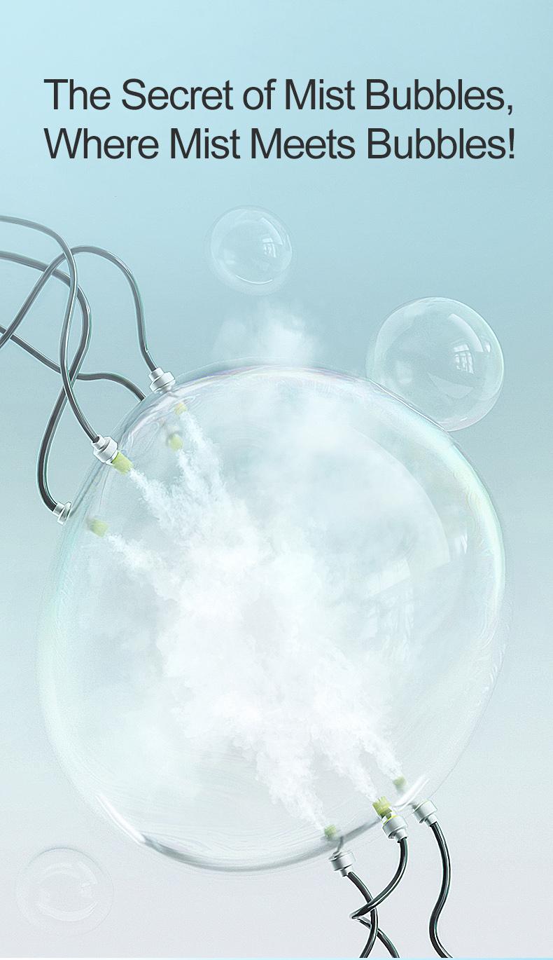 Mist Bubble Machine for Kids – Elastic Bubble Fog Wand, Smoke Bubble Sword, Interactive STEM Toy with Lights & Music, Parent-Child Fun, Outdoor Summer Play, Birthday Gift for Boys & Girls