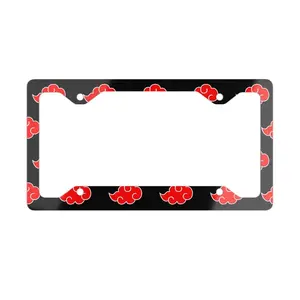 Ultra Slim Akatsuki Cloud Metal License Plate Frame, Anime License Plate Frame, Anime Gift, Car Décor, Anime Car Accessories