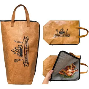 Grilling Gifts for Men BBQ Gifts Blanket for Resting Meat,  Grilling Bag Insulated Resting Bag with Wide Mouth,BBQ Accessories for Large Brisket,Beef,Turkey,Pork (21in)