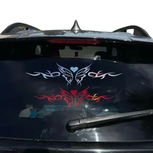 Car Tattoo Heart or Butterfly Tramp Stamp Decal for Stylish Vehicle Decoration Easy Application Versatile Design Options
