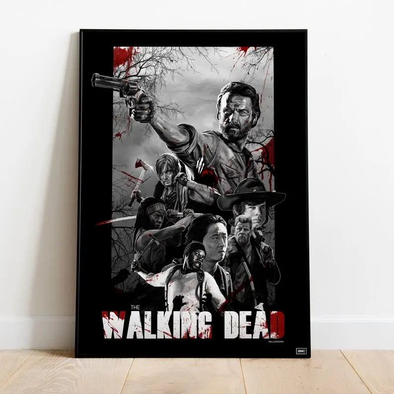 The Walking Dead Poster, Tv Series Print, Wall Art, Gift for Tv Show Fans