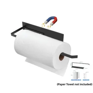 Magnetic Paper Towel Holder for Fridge – Fridge, Wall Mount, Bathroom, Kitchen & RV Storage Rack(Paper Towel not included)