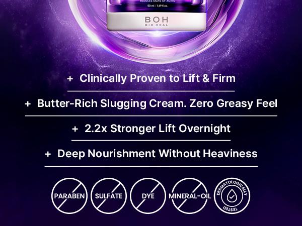 [Cardi B Pick] BIOHEAL BOH Probioderm 3D Lifting Cream 1.7 fl oz | Advanced Korean Facial Night Cream with 17-Peptide Complex & Probioderm for Wrinkles on Face and Neck, Butter-Rich Texture for Perfect Slugging | Mother's Day Gift