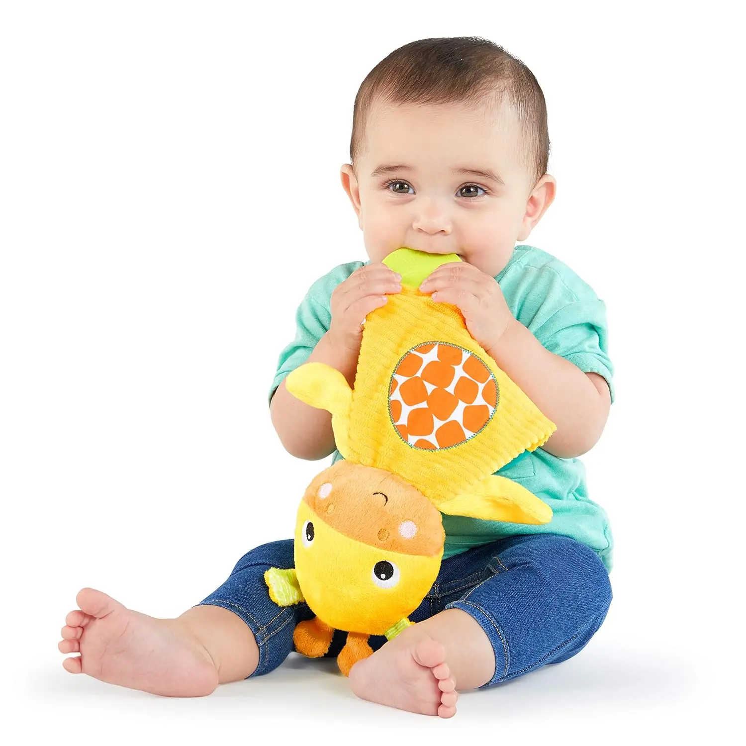 Snuggle & Teethe BPA-Free Crinkle Teething Plush Baby Toy - Giraffe