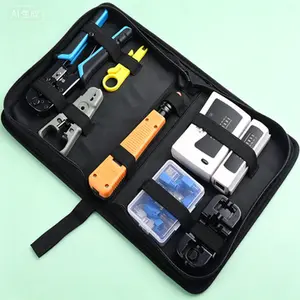 7-in-1 Network Tool Kit with RJ45 Crimper, Punch Down Tool, Cable Tester, Wire Stripper & Connectors - Professional Ethernet Cable Tester, Punch Down Stand, Boots & Carrying Case Included, Reusable