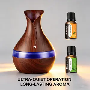 USB Powered Multifunctional Humidifier, Cold Mist Design, Wooden Decor, Office, Bedroom, Living Room, Four Colors Available, Modern Style