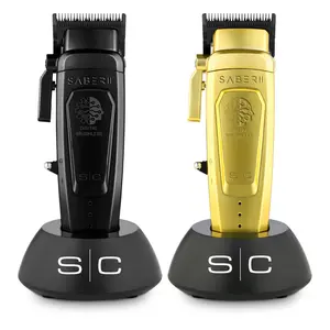 StyleCraft Saber 2.0 Cordless Modular Clipper w/ High-Torque Digital Brushless Motor - (Black or Gold) (SC617) Adjustable Carbon