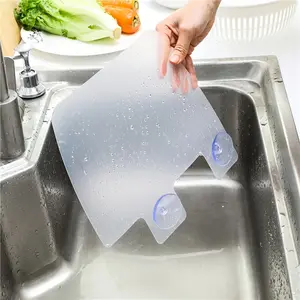 3pcs Set, Includes Suction Cups and a Splash Guard. Kitchen Splash Back, Made of Plastic, Suitable for Sink/stove Scenarios. Blocks Grease to Improve Cleaning Efficiency, with a High-temperature-resistant Structure to Protect Walls. Installation-free