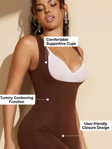 Postpartum Shapewear Compression Seamless Backless Romper, Waist Cinching & Butt Lifting, Comfortable Daily Wear, High Stability, Plus Size