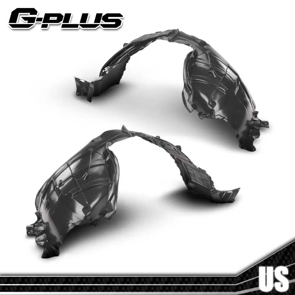 Front Inner Fender Liners Pair Set - Factory Direct Original Fit Debris & Scratch Guard for Nissan Pathfinder (2015-2020), Left & Right