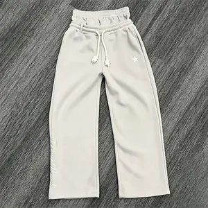 Fashionable double waisted sports pants, men's and women's fake two piece pants, loose wide leg casual pants, Y2K daily street wear