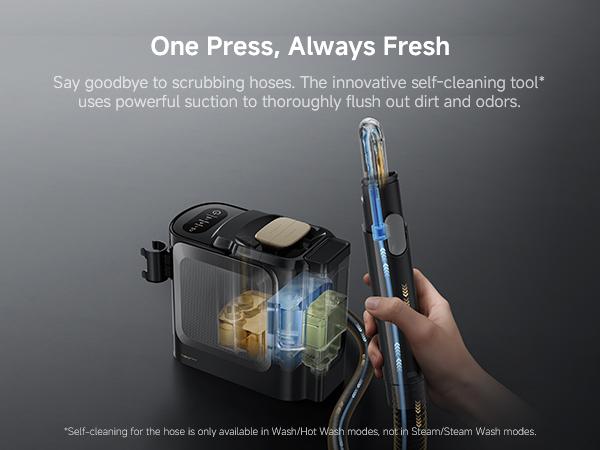 【New Arrival】DREAME N20 Steam Portable Carpet Cleaner with Steam & Hot Water Wash, Upholstery Cleaner Machine with Auto-Mix Solution, 17Kpa Powerful Suction, Spot Cleaner for Carpet, Couch, Furniture, Pets, Cars