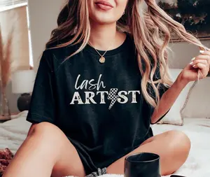 Retro Lash Artist Shirt, Lash Tech Gifts, Unisex Eyelash Artist Tshirt, Womens Lash Boss Tee, Esthetician Gifts, PMU Graduate Crewneck