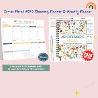 Combo FloralADHD Planner + 52-Week Rainbow Planner